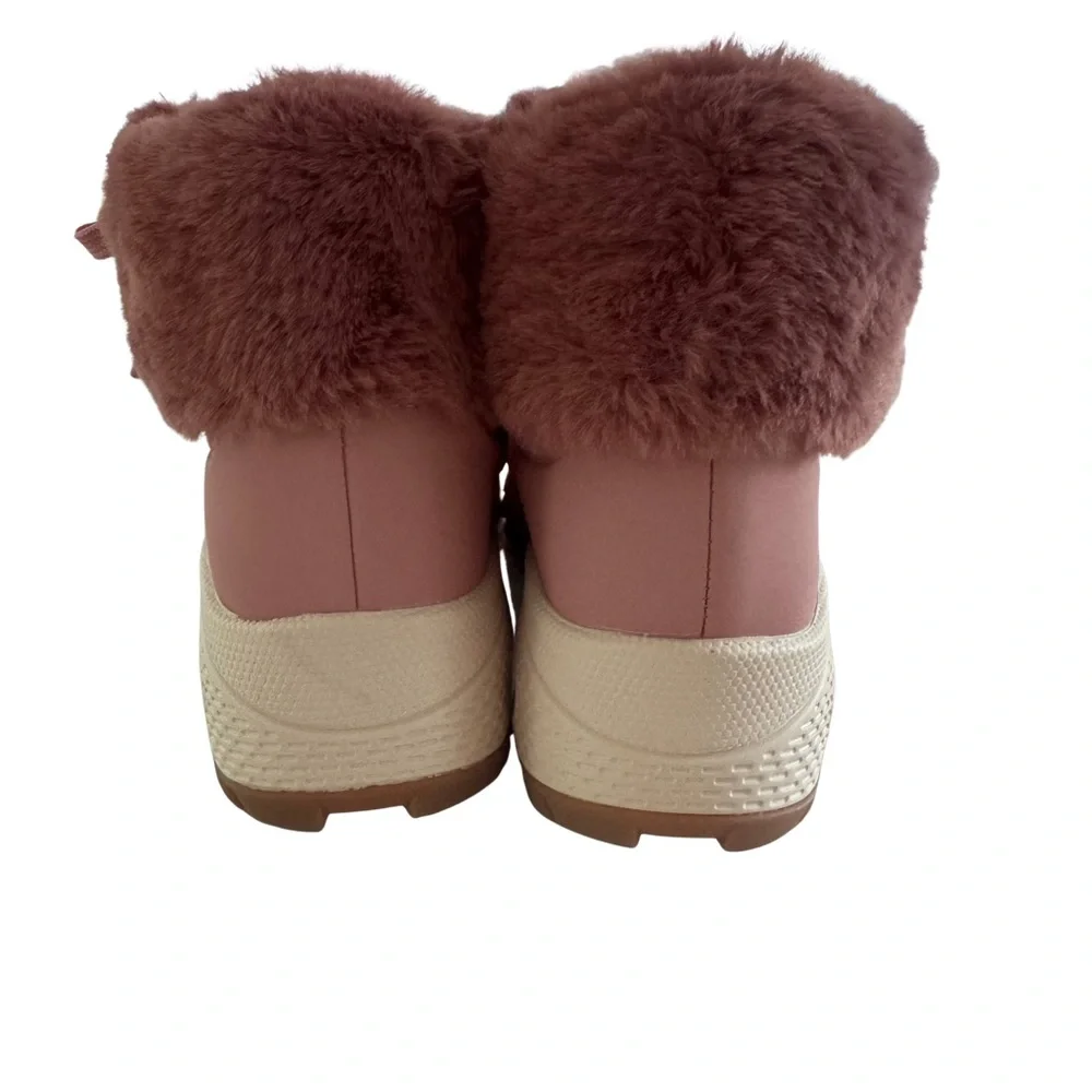 Skechers Uno Rugged Fall Air Ankle Boot Pink Faux Fur Skech-Air Women’s 5 NWOB - Picture 5 of 9